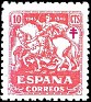 Spain 1945 Pro Tuberculosos 10 CTS Rojo Edifil 993. 993. Subida por susofe